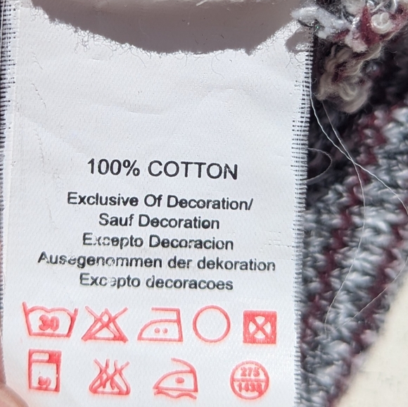 Philipp Plein | Logo Pullover Crewneck Sweater Striped Large B&W Cotton Vintage - Picture 10 of 11